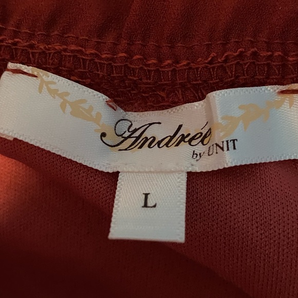 New Womens Rust Ruffle Dress - Picture 3 of 3